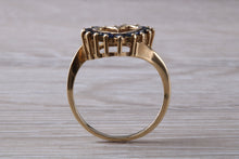 Load image into Gallery viewer, Love Heart Sapphire set Yellow Gold Ring