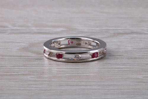 Circle set Ruby and Diamond Eternity Ring
