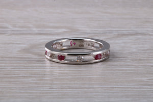 Circle set Ruby and Diamond Eternity Ring