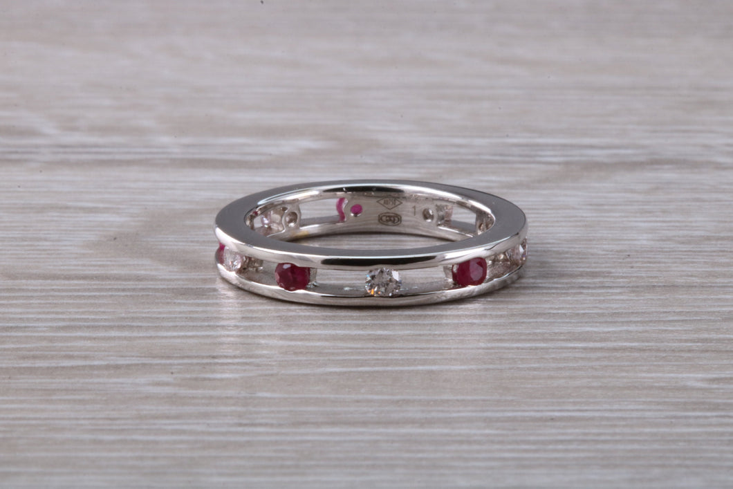 Circle set Ruby and Diamond Eternity Ring