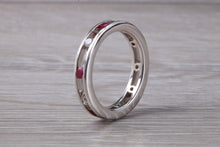 Load image into Gallery viewer, Circle set Ruby and Diamond Eternity Ring