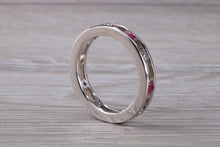 Load image into Gallery viewer, Circle set Ruby and Diamond Eternity Ring