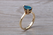 Load image into Gallery viewer, Very Sparkly Tear Drop cut Opal set Yellow Gold Ring