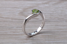 Load image into Gallery viewer, Half carat Peridot set 18ct White Gold Ring