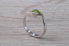 Load image into Gallery viewer, Half carat Peridot set 18ct White Gold Ring