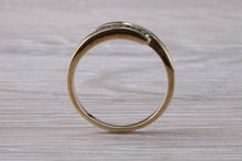 Load image into Gallery viewer, Sky Blue Topaz set Yellow Gold Twist Shank Ring