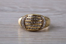 Load image into Gallery viewer, Beautiful 5 row Diamond set 18ct Yellow Gold Ring