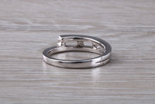 Load image into Gallery viewer, Three Diamond Crossover set White Gold Ring