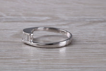 Load image into Gallery viewer, Crossover Baguette cut Diamond set 18ct White Gold Ring