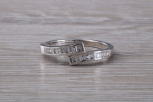 Load image into Gallery viewer, Crossover Baguette cut Diamond set ring