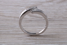 Load image into Gallery viewer, Crossover Baguette cut Diamond set ring
