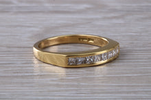 Load image into Gallery viewer, Traditional Half carat Square Princess cut Diamond set Eternity Ring