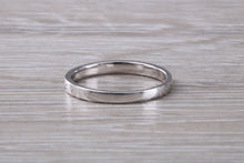 Load image into Gallery viewer, Dainty Diamond set band 18ct White Gold Band