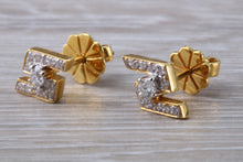 Load image into Gallery viewer, Diamond stud Earrings 18ct Yellow Gold