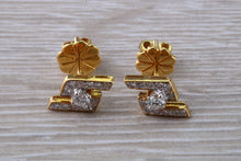Load image into Gallery viewer, Diamond stud Earrings 18ct Yellow Gold