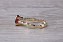 Load image into Gallery viewer, Two carat Oval cut Ruby set Yellow Gold Solitaire