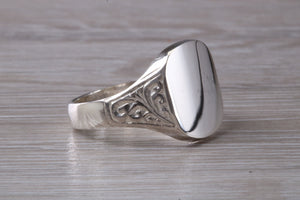 Large Chunky Patterned Signet Ring