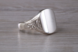 Large Chunky Patterned Signet Ring