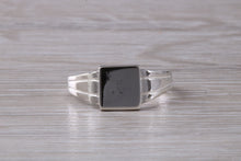 Load image into Gallery viewer, Square Faced Signet Ring in Sterling Silver