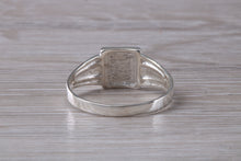 Load image into Gallery viewer, Square Faced Signet Ring in Sterling Silver