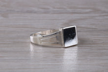 Load image into Gallery viewer, Square Faced Signet Ring in Sterling Silver