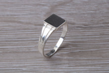 Load image into Gallery viewer, Square Faced Signet Ring in Sterling Silver