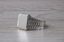 Load image into Gallery viewer, Sterling Silver Signet Ring, Free Engraving