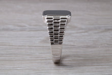 Load image into Gallery viewer, Watch Strap Signet Ring, Made From Solid Cast Silver, British Hallmarked