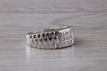 Load image into Gallery viewer, Watch Strap Signet Ring set With C Z