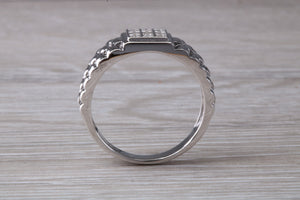 Watch Strap Signet Ring set With C Z