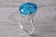 Load image into Gallery viewer, Very Large 36 carat Swiss Blue Topaz Ring