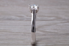 Load image into Gallery viewer, One carat Forever One cushion cut Moissanite Diamond set Platinum Solitaire