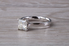 Load image into Gallery viewer, 1.25 carat Princess cut Moissanite Diamond Solitaire