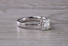Load image into Gallery viewer, 1.25 carat Princess cut Moissanite Diamond Solitaire