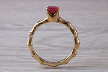 Load image into Gallery viewer, One carat Oval cut Ruby set Tree Branch Solitaire