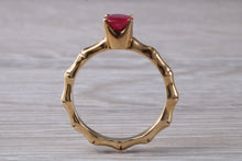 Load image into Gallery viewer, One carat Oval cut Ruby set Tree Branch Solitaire
