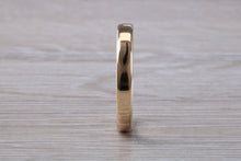 Load image into Gallery viewer, Minimalist 3 mm Wide Flat Profile Yellow Gold Band