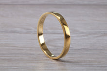 Load image into Gallery viewer, 3mm Wide Flat Profile 18ct Yellow Gold Band