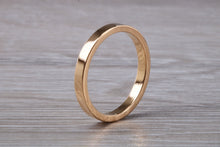 Load image into Gallery viewer, 2.50 mm wide 18ct Rose Gold Band, Flat Profile