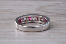 Load image into Gallery viewer, Stunning Ruby and Diamond set 18ct White Gold Band
