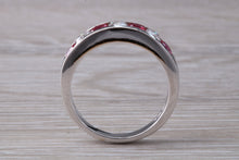 Load image into Gallery viewer, Stunning Ruby and Diamond set 18ct White Gold Band