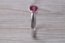 Load image into Gallery viewer, 1.25 carat Oval cut Ruby set 18ct White Gold Solitaire