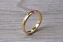 Load image into Gallery viewer, Tension set Natural Ruby Gold Band