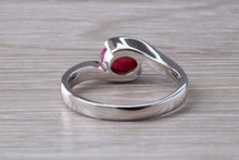 Load image into Gallery viewer, 1.25 carat Oval Cabochon cut Ruby set White Gold Ring
