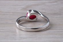 Load image into Gallery viewer, 1.25 carat Oval Cabochon cut Ruby set White Gold Ring