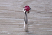 Load image into Gallery viewer, 1.25 carat Oval Cabochon cut Ruby set White Gold Ring