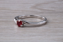 Load image into Gallery viewer, Simple and Dainty Ruby set Twit Shank Solitaire