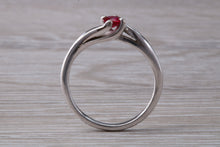 Load image into Gallery viewer, Simple and Dainty Ruby set Twit Shank Solitaire