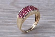 Load image into Gallery viewer, 9 mm Wide Rubies and Diamonds set Ring