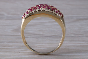 9 mm Wide Rubies and Diamonds set Ring